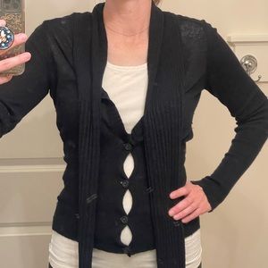 Witchy Black Sweater with built in scarf